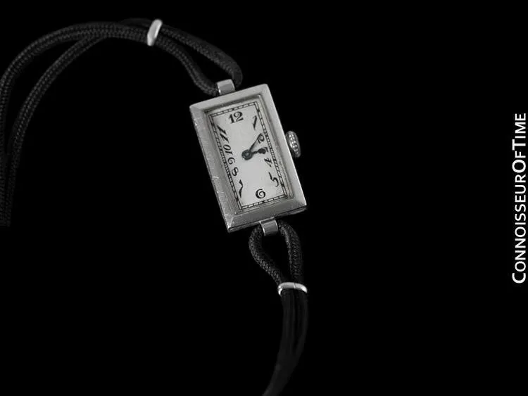 1937 Cresarrow Vintage Art Deco Ladies Watch - Platinum