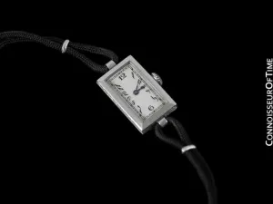 1937 Cresarrow Vintage Art Deco Ladies Watch - Platinum