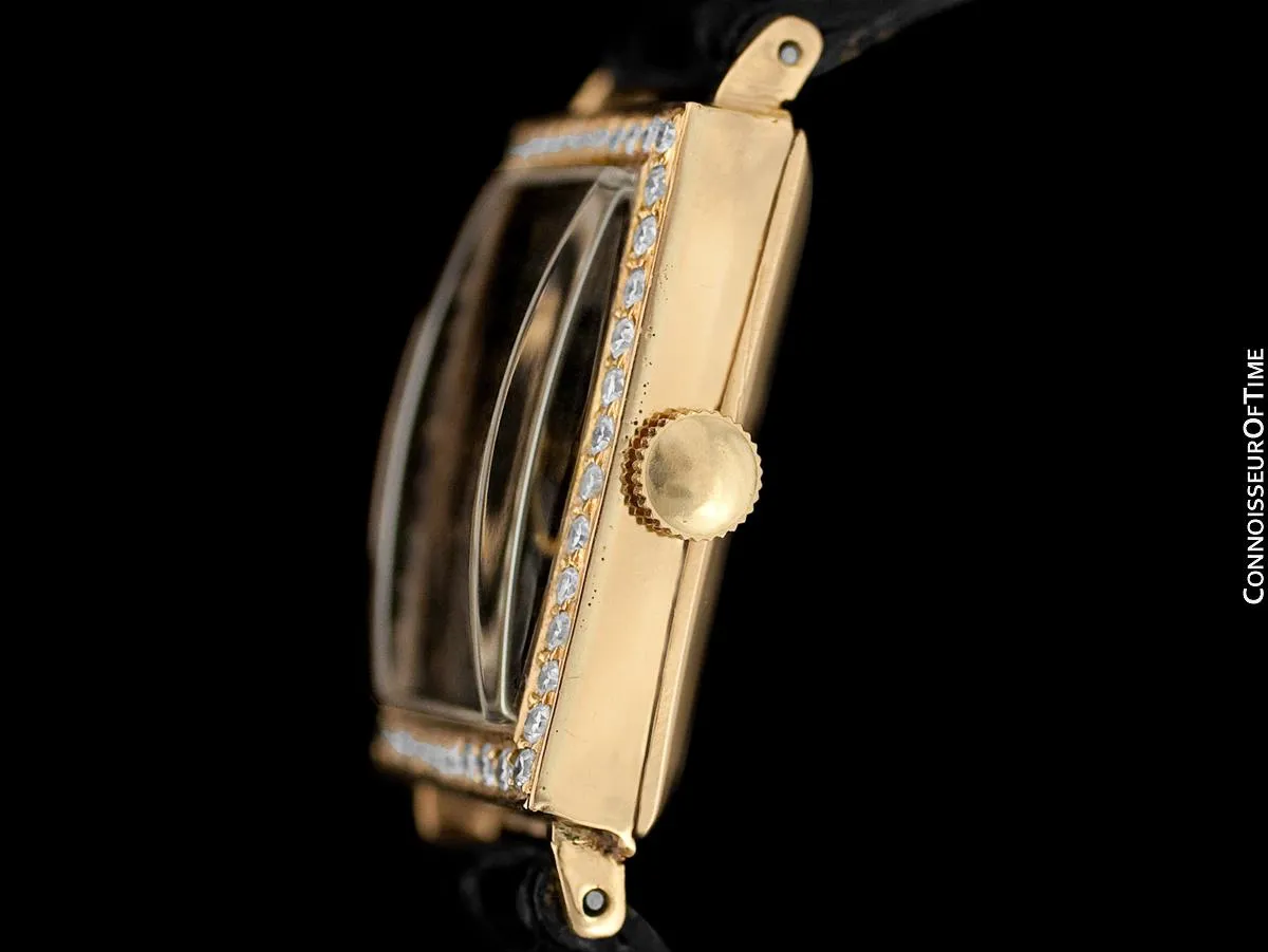 1938 Rolex Art Deco Mens "Prince Elegante" Watch - 14K Gold & Diamonds