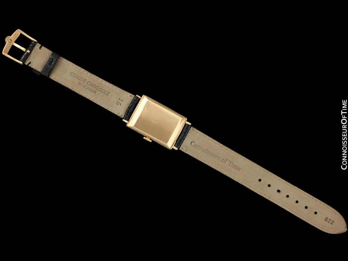 1938 Rolex Art Deco Mens "Prince Elegante" Watch - 14K Gold & Diamonds