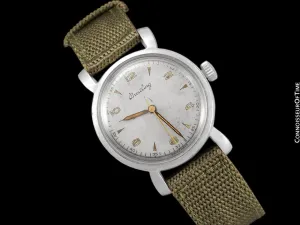 1945 Breitling Vintage Mens Waterproof Style Watch - Stainless Steel