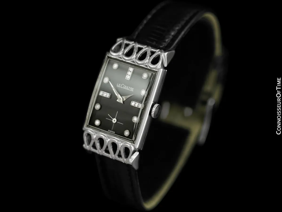 1951 Jaeger-LeCoultre Vintage Mens Watch, 18K White Gold & Diamonds - The Lowell