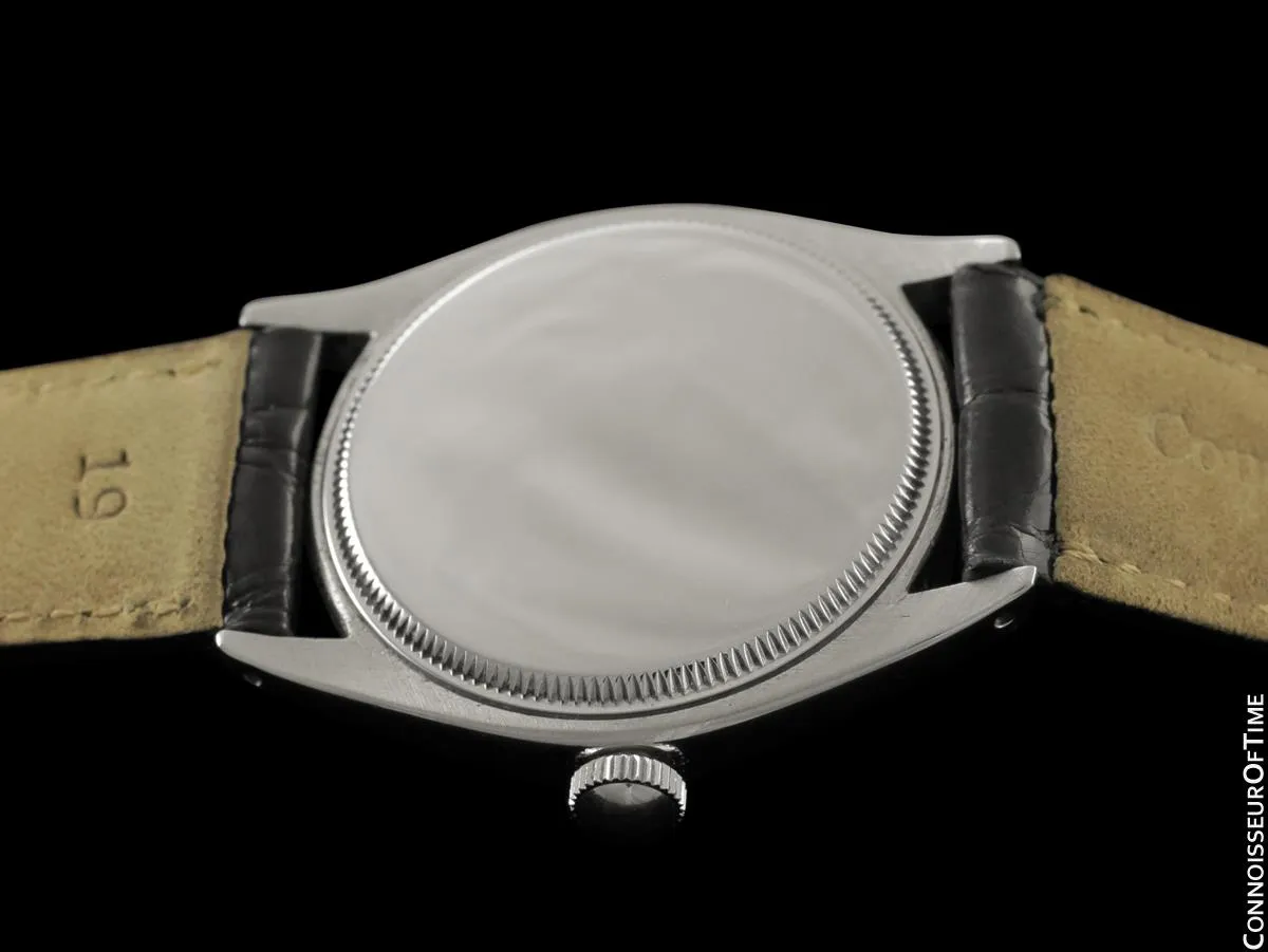 1953 Rolex Mens Vintage Oyster Precision Watch, Stainless Steel - Classic Design