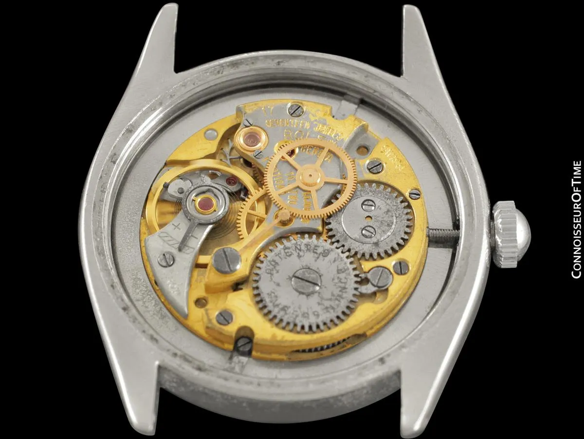 1953 Rolex Mens Vintage Oyster Precision Watch, Stainless Steel - Classic Design