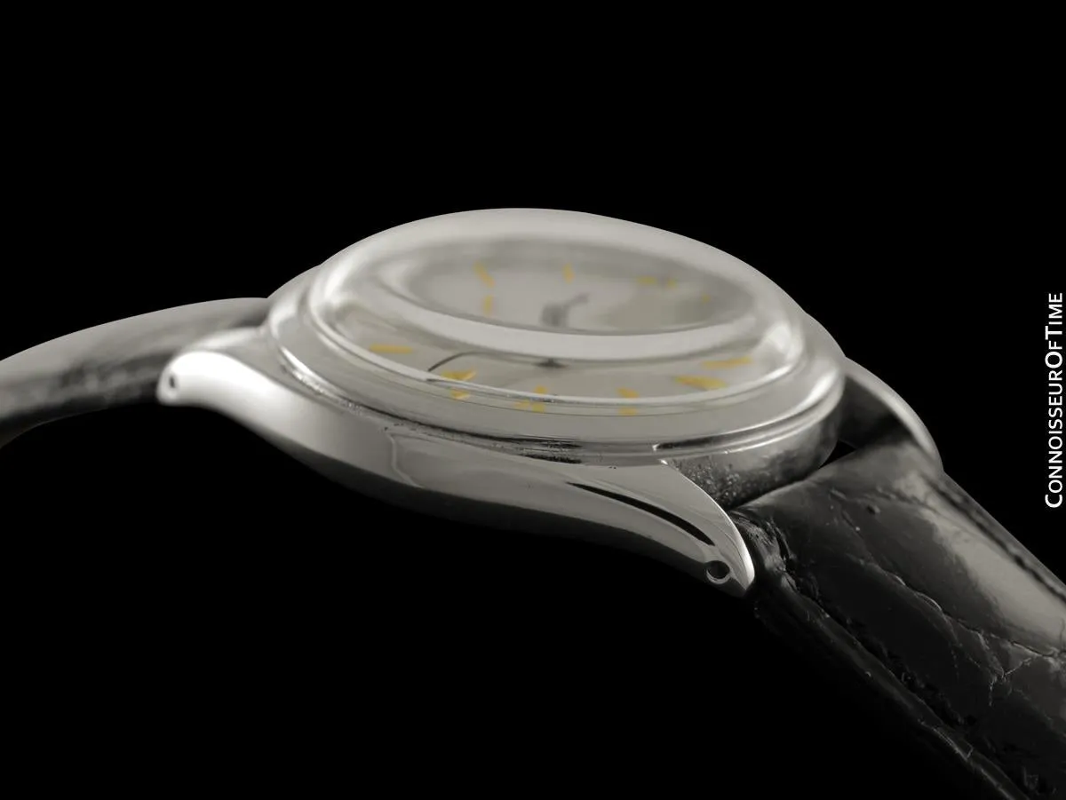 1953 Rolex Mens Vintage Oyster Precision Watch, Stainless Steel - Classic Design