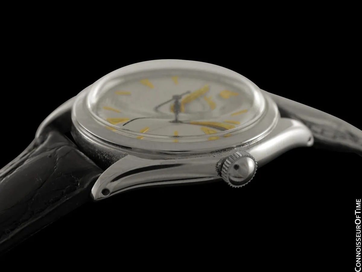 1953 Rolex Mens Vintage Oyster Precision Watch, Stainless Steel - Classic Design