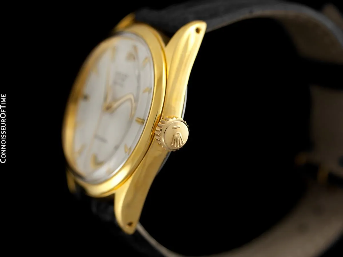 1960 Rolex Oyster Royal Classic Vintage Mens Handwound Watch - 18K Gold Plated & Stainless Steel