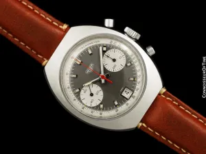 1960's Heuer Retro Vintage Valjoux 7734 Chronograph Mens Watch - Stainless Steel