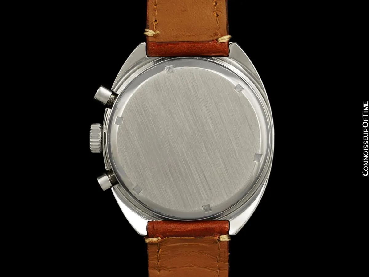 1960's Heuer Retro Vintage Valjoux 7734 Chronograph Mens Watch - Stainless Steel