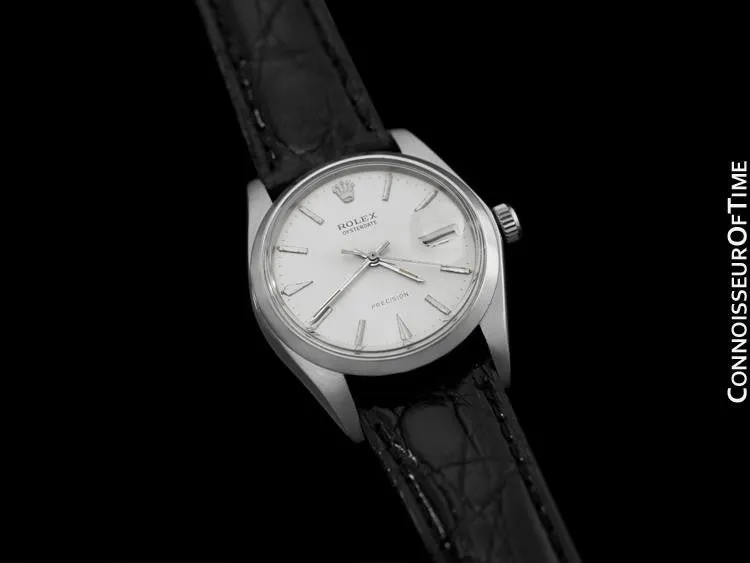 1964 Rolex Vintage Mens Oysterdate Date Watch, Silver Dial - Stainless Steel