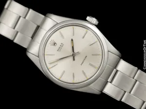 1966 Rolex Oyster Vintage Mens Handwound Watch, Stainless Steel - Classic Design
