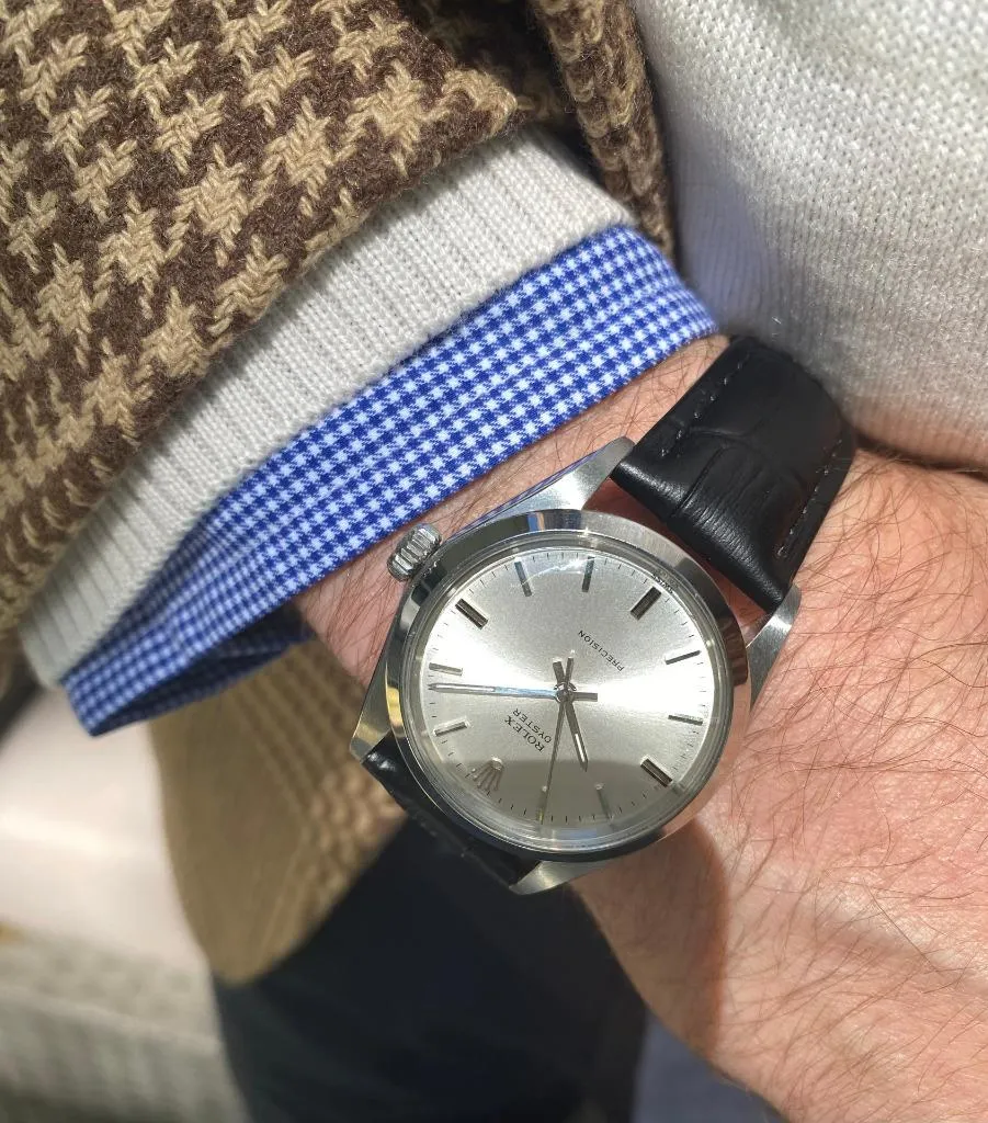 1969 Rolex Oyster Precision Classic Vintage Mens Handwound Watch - Stainless Steel