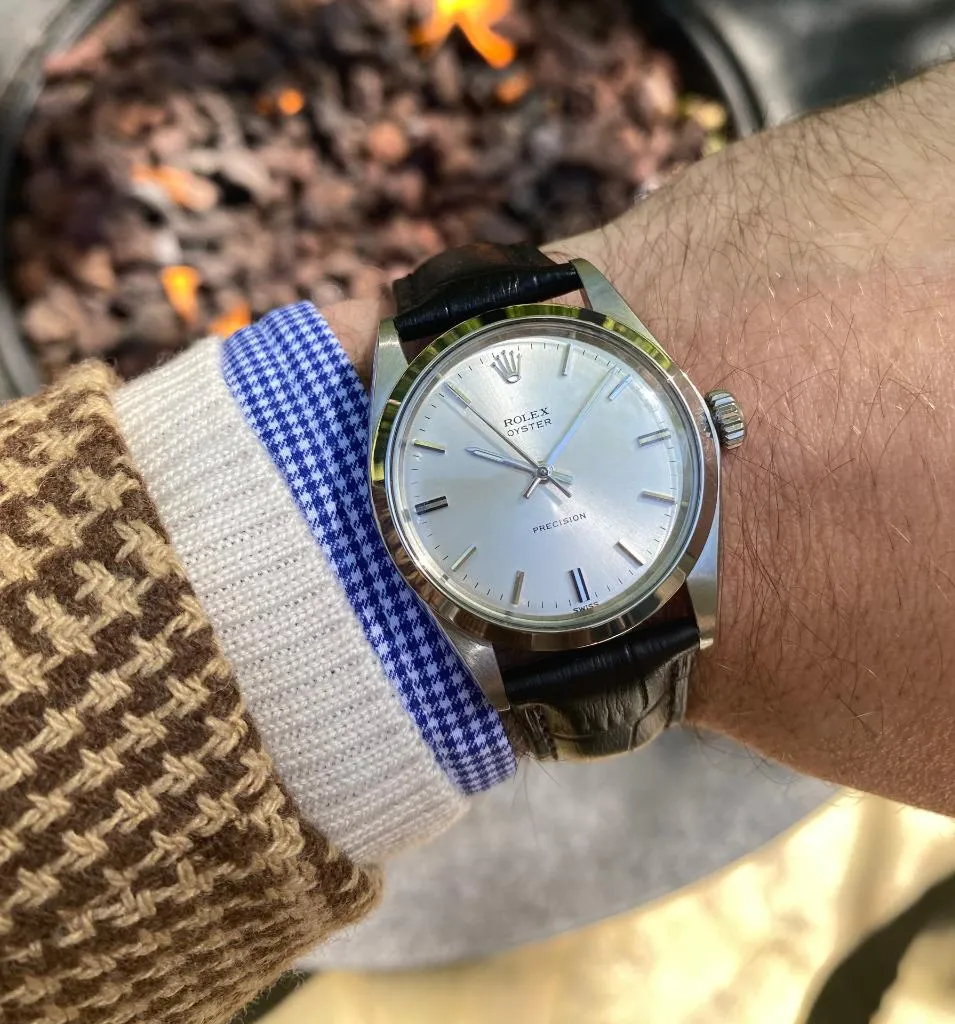 1969 Rolex Oyster Precision Classic Vintage Mens Handwound Watch - Stainless Steel