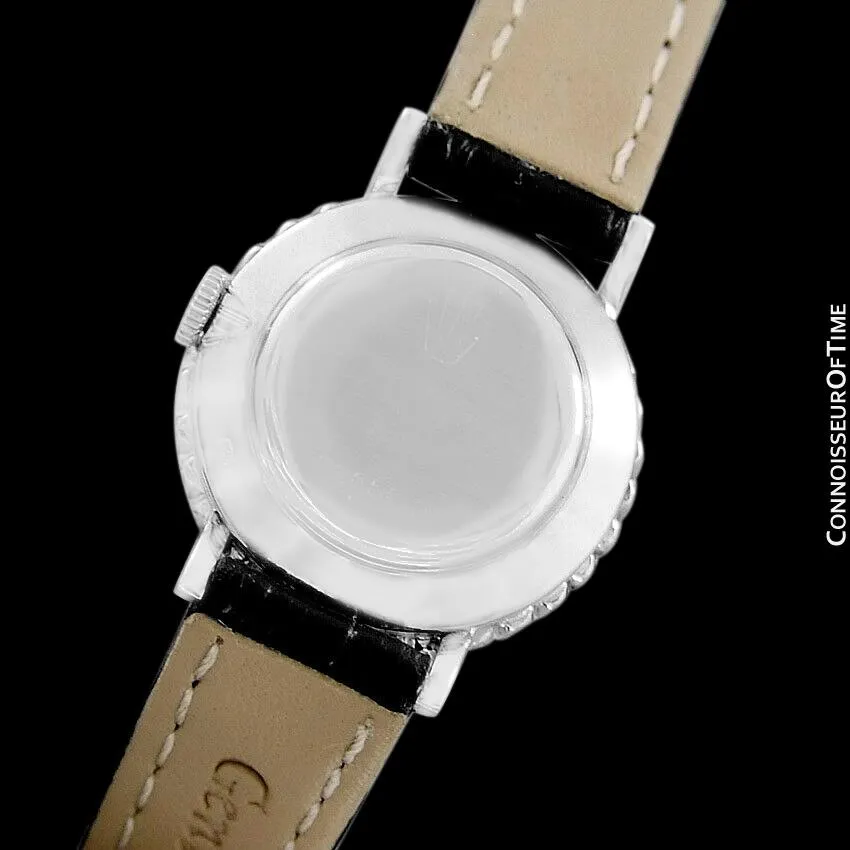 1970 Rolex Pre-Cellini Precision Vintage Ladies Watch, Ref. 2191 - 18K White Gold & Diamonds
