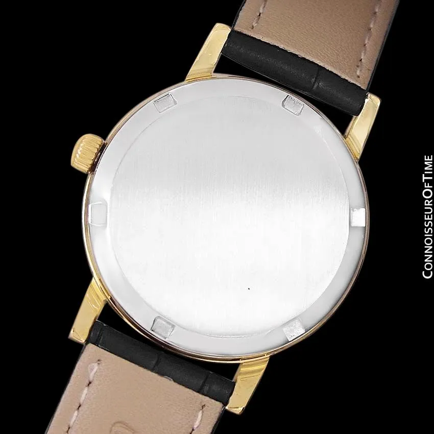 1974 Omega Geneve Vintage Automatic Day Date Mens Watch - 18K Gold Plated & Stainless Steel