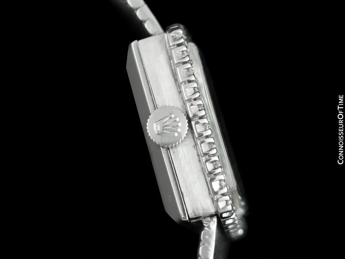 1975 Rolex Ladies Vintage Dress Bracelet Watch - Stainless Steel & Diamonds