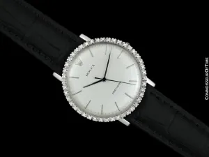 1975 Rolex Precision Vintage Mens Ref. 3411 Dress Watch - Stainless Steel & Diamonds