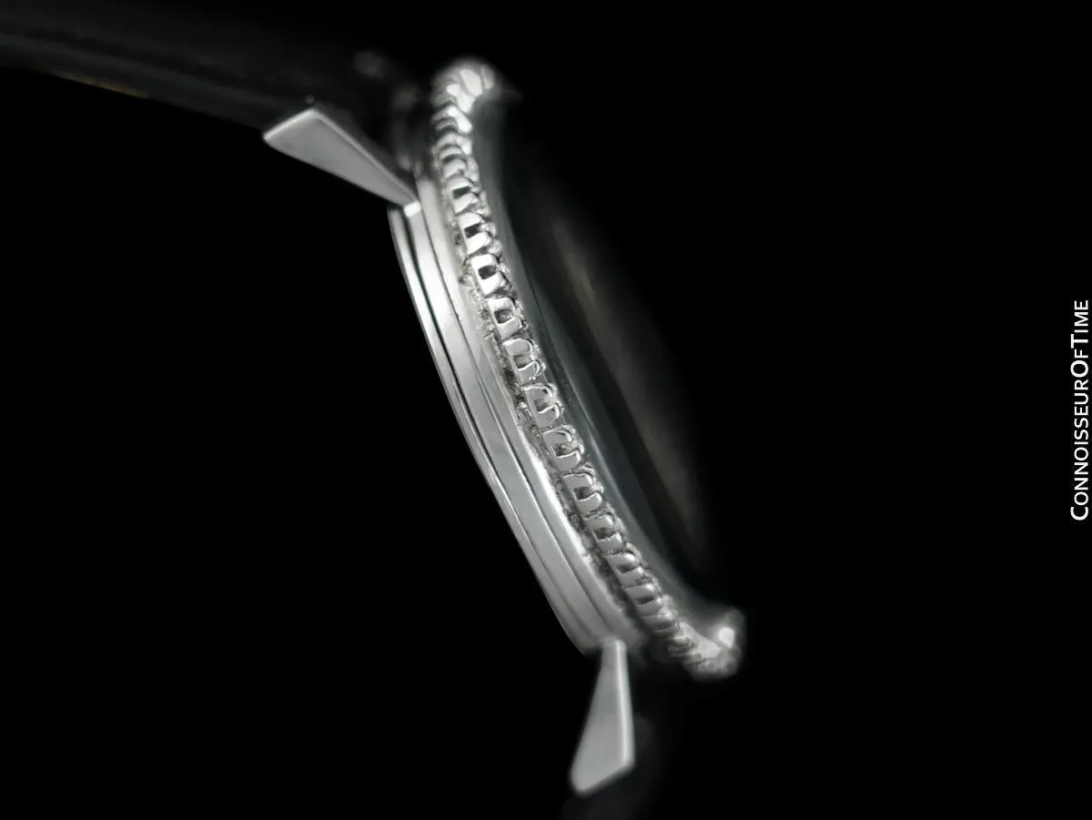 1975 Rolex Precision Vintage Mens Ref. 3411 Dress Watch - Stainless Steel & Diamonds