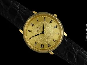 1977 Omega Vintage De Ville Mens Watch with Special Dial - 18K Gold Plated & Stainless Steel