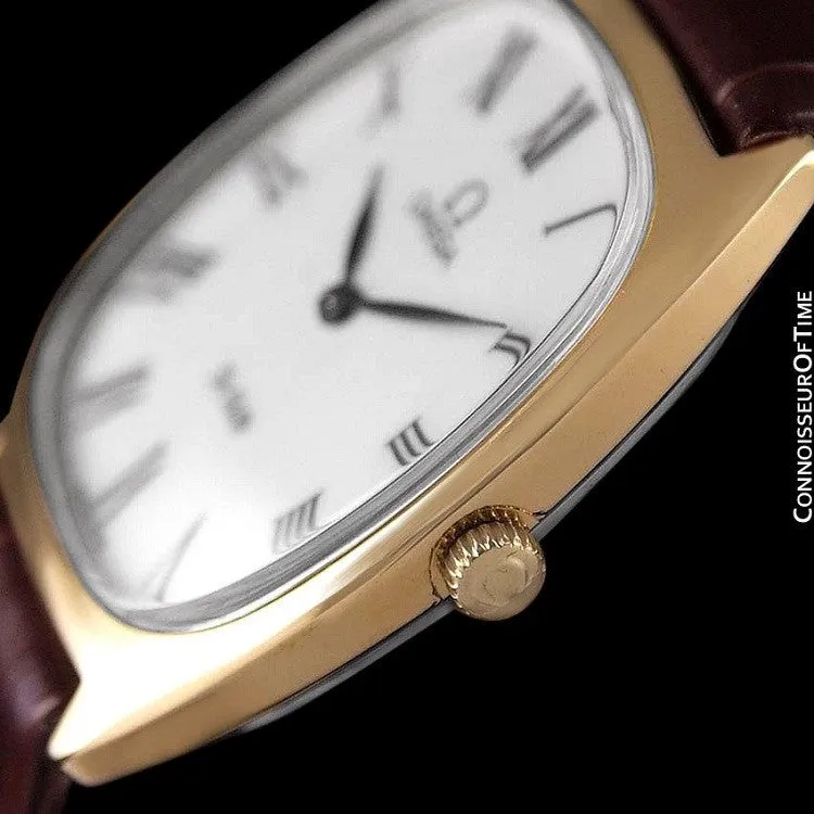 1978 Omega De Ville Vintage Mens Handwound Ultra Thin Dress Watch - 18K Gold Plated & Stainless Steel
