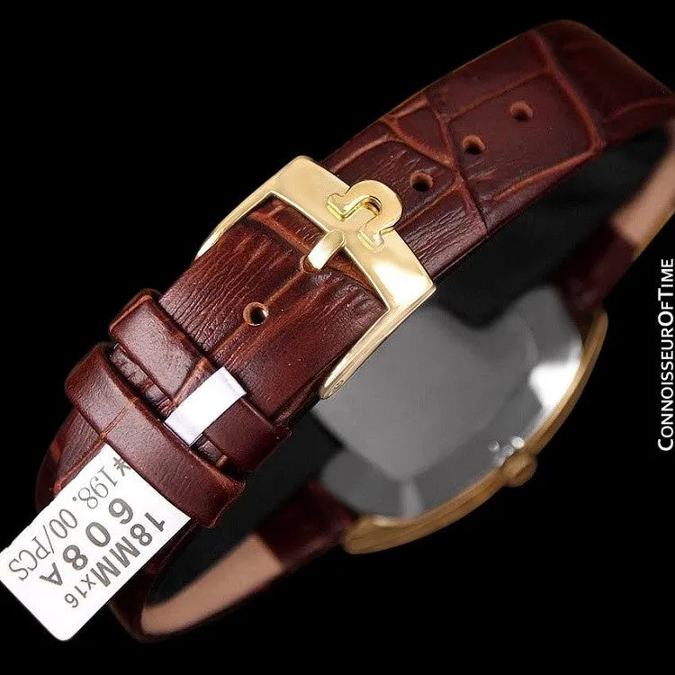 1978 Omega De Ville Vintage Mens Handwound Ultra Thin Dress Watch - 18K Gold Plated & Stainless Steel