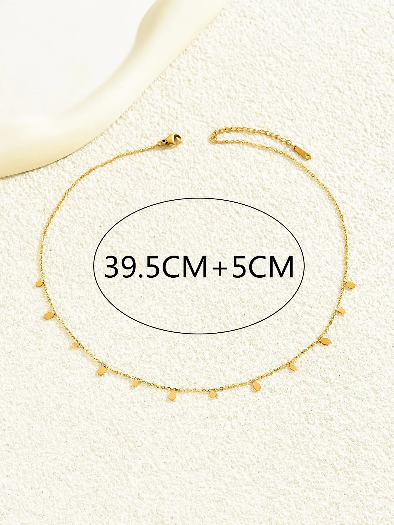 1pc Minimalist Stainless Steel Water Drop Necklace Dainty Necklace Novelty