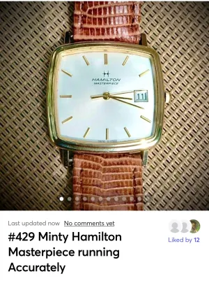 #429 Minty Hamilton Masterpiece running Accurate time keeping