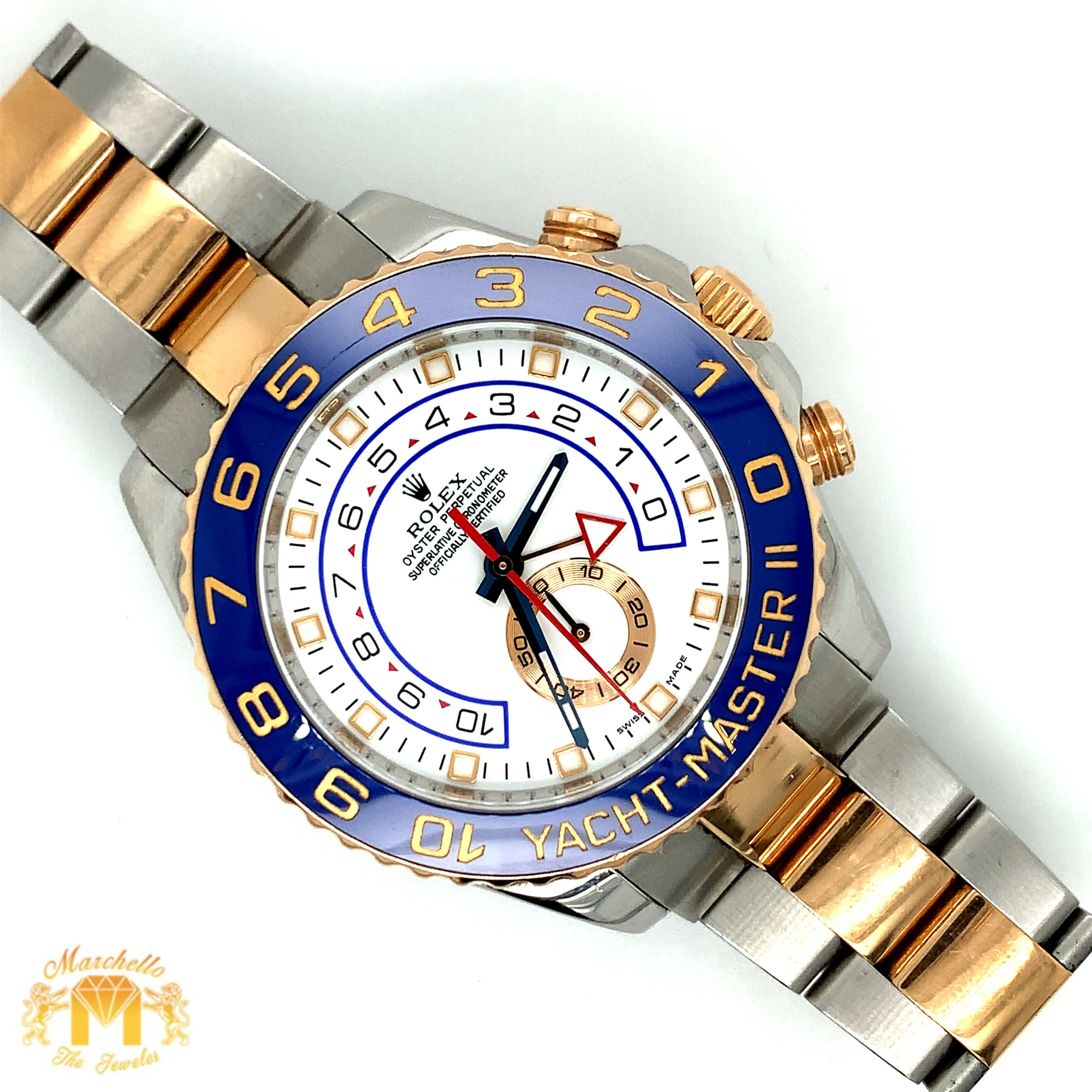 44mm Rolex Yacht Master 2 Watch with Two-tone Oyster Band