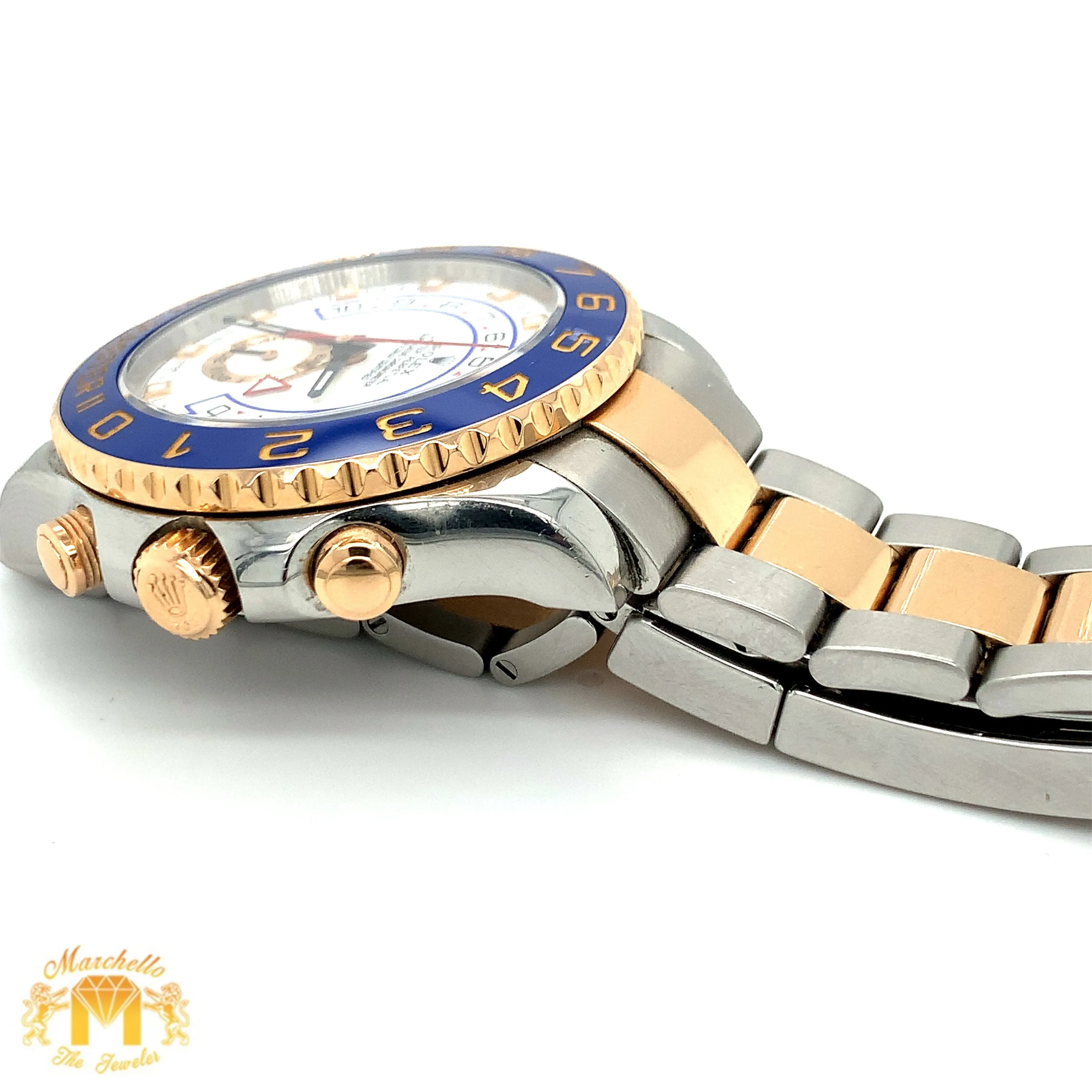 44mm Rolex Yacht Master 2 Watch with Two-tone Oyster Band