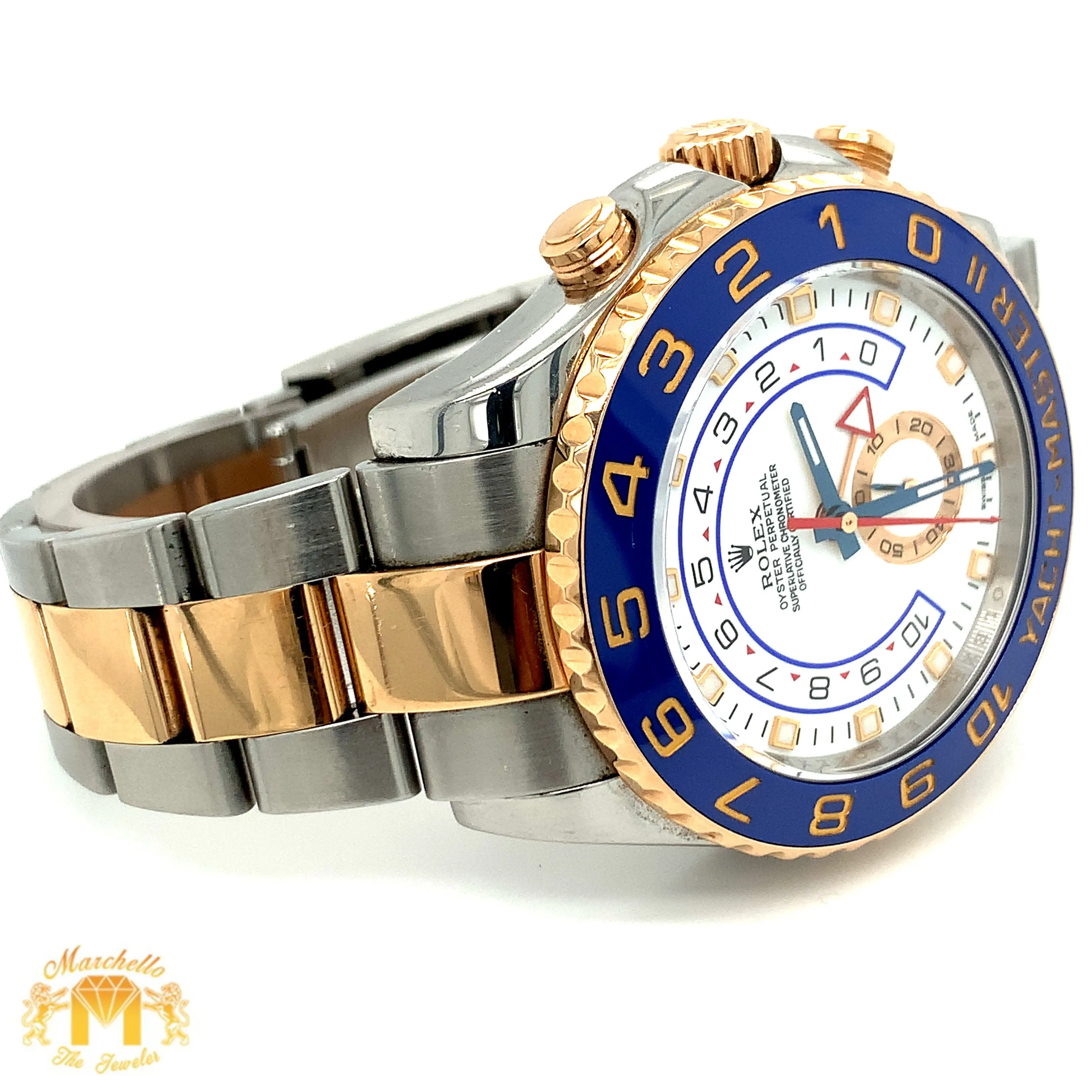 44mm Rolex Yacht Master 2 Watch with Two-tone Oyster Band