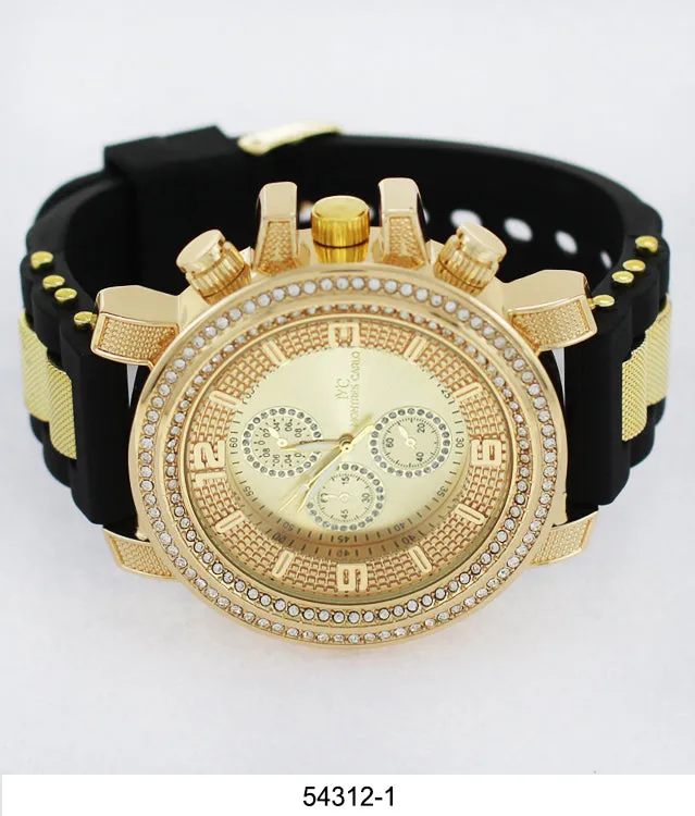 5431-Montres Carlo Stone Case Watch Silicone Band