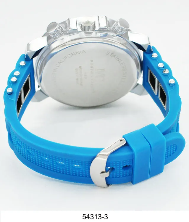 5431-Montres Carlo Stone Case Watch Silicone Band