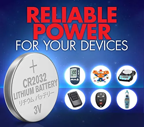 ACDelco CR2032 3V Lithium Coin Cell Battery, Watch and Electronics Button Batteries, 24-Count