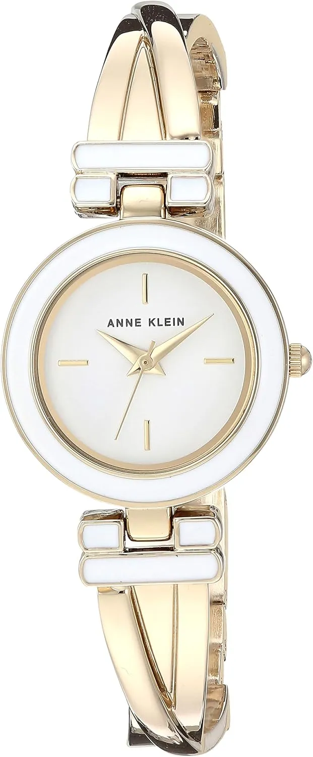 Anne Klein Women's Bangle Watch and Premium Crystal Accented Bracelet Set