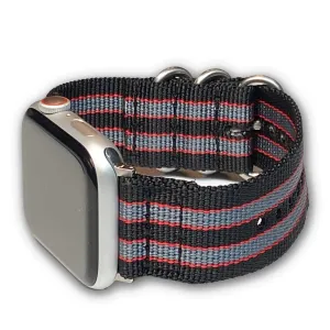 Apple Watch | MI6 Bond II Z3™ | Black & Gray & Red | Nylon