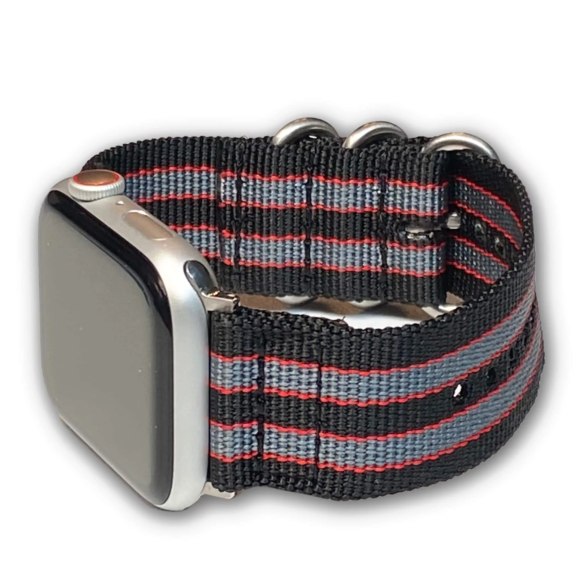 Apple Watch | MI6 Bond II Z3™ | Black & Gray & Red | Nylon