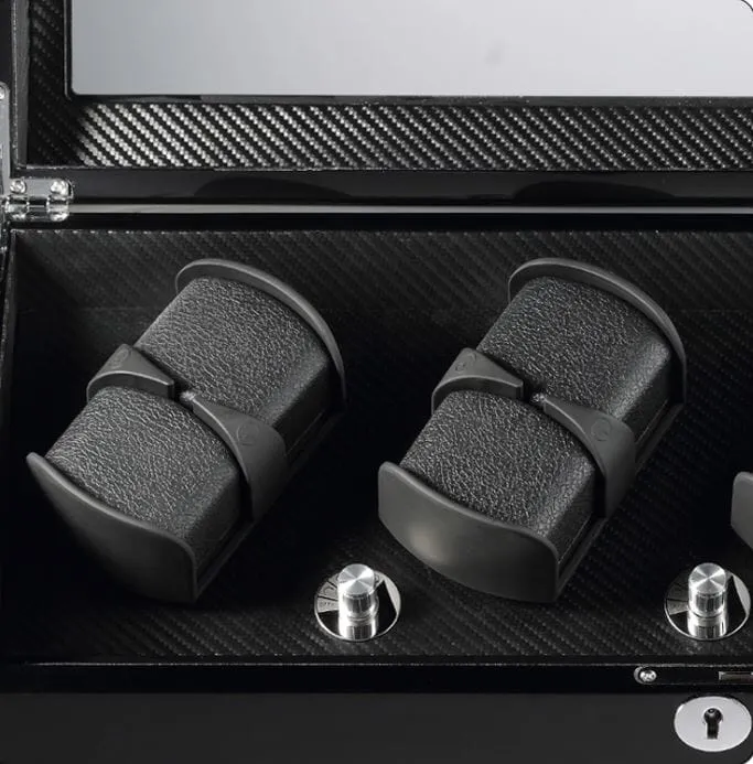 Avoca Watch Winder Box for 8   8 Watches in Black