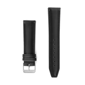 Black Stitched Leather Watch Strap - 20mm Width