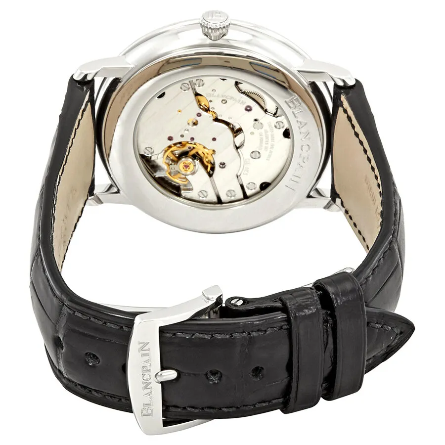 Blancpain Villeret White Dial Black Leather Men's Watch 6606A-1127-55B