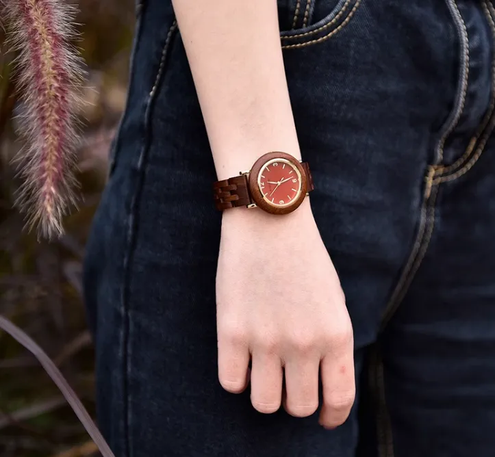 BOBO BIRD MINIMALIST CREATIVE DESIGN VINTAGE WOMEN'S WATCH