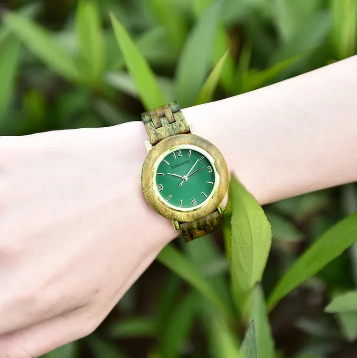 BOBO BIRD MINIMALIST CREATIVE DESIGN VINTAGE WOMEN'S WATCH