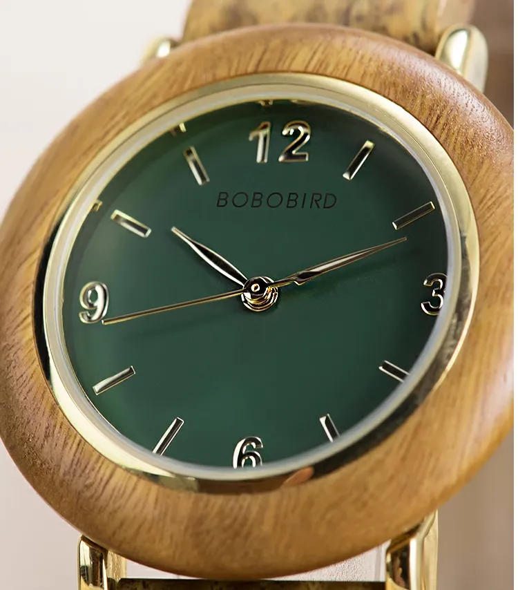 BOBO BIRD MINIMALIST CREATIVE DESIGN VINTAGE WOMEN'S WATCH