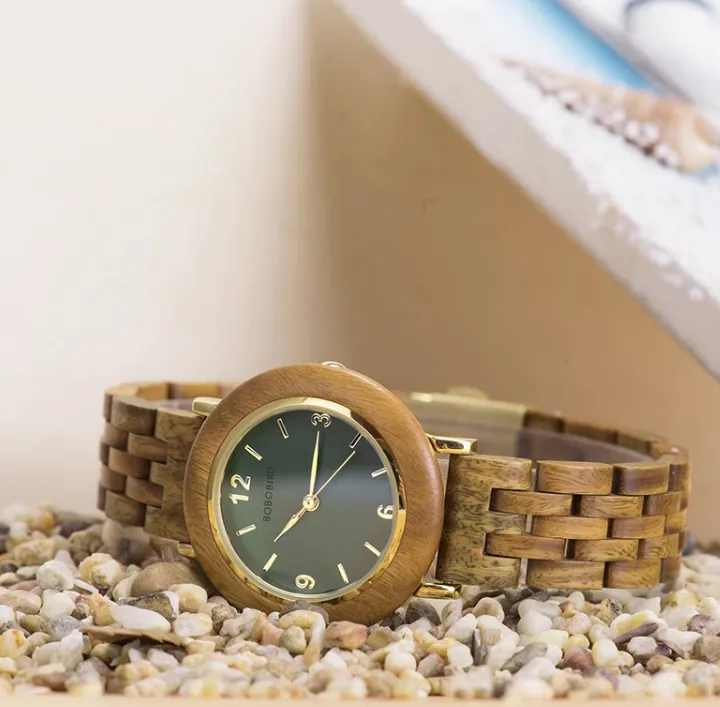 BOBO BIRD MINIMALIST CREATIVE DESIGN VINTAGE WOMEN'S WATCH