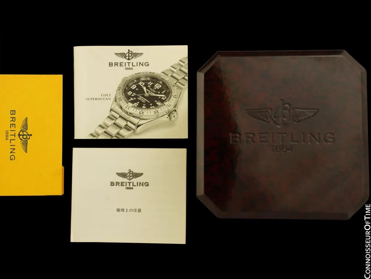 Breitling Colt SuperOcean Ref. A17040 Mens Diver Automatic Stainless Steel Watch - Booklets & Boxes
