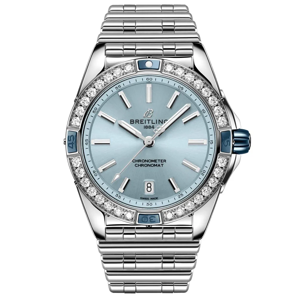 Breitling Super Chronomat 38mm Blue Dial Automatic Ladies Watch A17356531C1A1