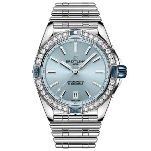 Breitling Super Chronomat 38mm Blue Dial Automatic Ladies Watch A17356531C1A1