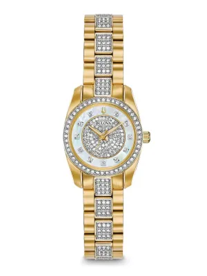Bulova Crystal Quartz Ladies Watch 98L241