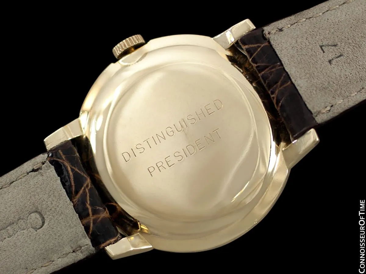 c. 1964 Rolex Vintage Mens Handwound Dress Watch, Optimists International - 14K Gold
