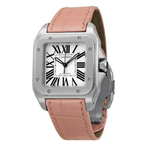 Cartier Santos 100 Silver Dial Ladies Watch W20126X8