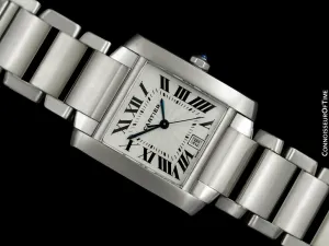 Cartier Tank Francaise Mens Automatic Stainless Steel Watch - W51002Q3